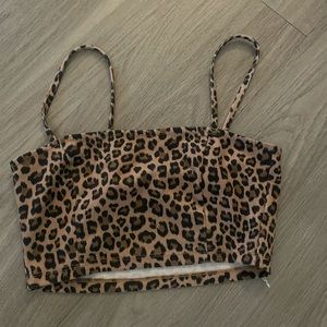 Leopard crop top